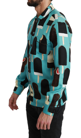 Exclusive Silk Blend Ice-cream Print Shirt - Luxury for You