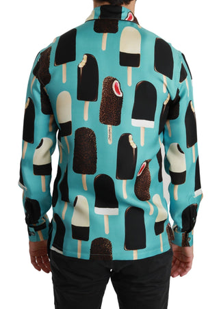 Exclusive Silk Blend Ice-cream Print Shirt - Luxury for You