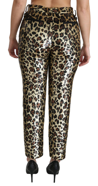 Chic High Waist Leopard Sequin Pants - Luxury for You