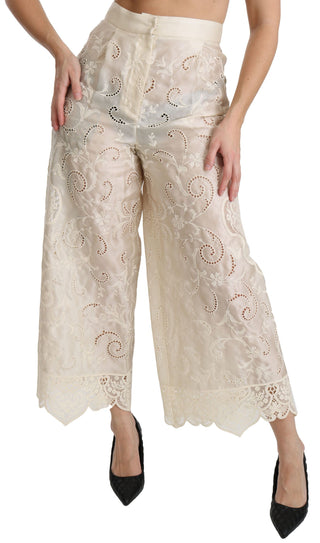 Elegant High Waist Palazzo Cropped Pants - Luxury for You