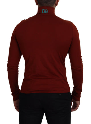 Elegant Maroon Collar Zip Sweater