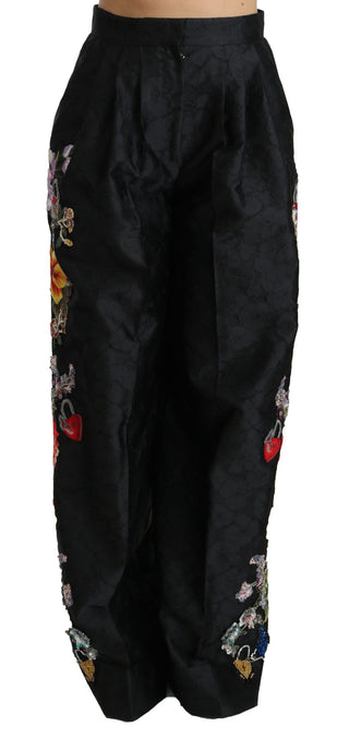 Elegant High Waist Wide Leg Floral Pants - Luxury for You