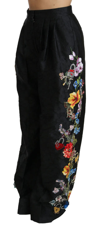 Elegant High Waist Wide Leg Floral Pants - Luxury for You