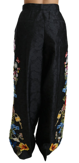 Elegant High Waist Wide Leg Floral Pants - Luxury for You