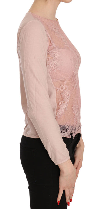 Chic Pink See-through Cotton Blouse - Luxury for You