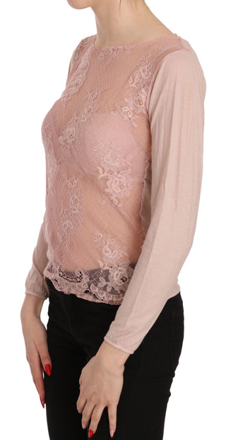 Chic Pink See-through Cotton Blouse - Luxury for You