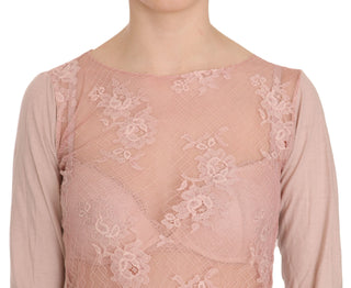 Chic Pink See-through Cotton Blouse - Luxury for You