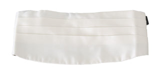 Elegant Silk White Patterned Cummerbund - Luxury for You