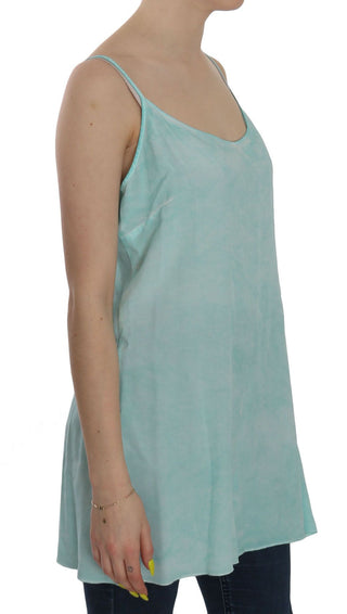 Elegant Spaghetti Strap Sleeveless Blue Top - Luxury for You