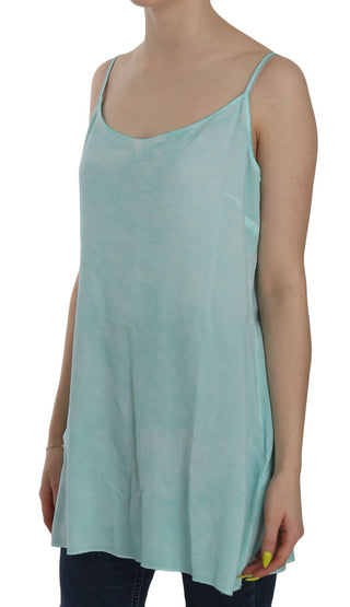 Elegant Spaghetti Strap Sleeveless Blue Top - Luxury for You