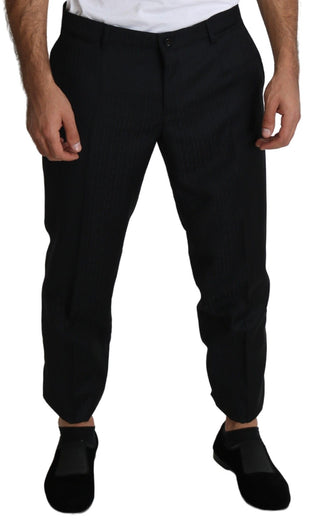 Elegant Black Virgin Wool Cropped Pants - Luxury for You