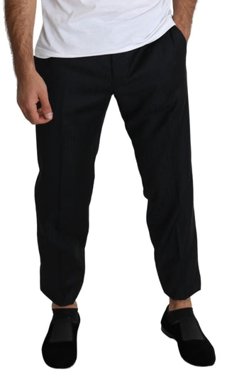 Elegant Black Virgin Wool Cropped Pants - Luxury for You