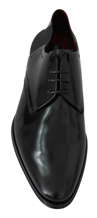 Elegant Black Leather Derby Shoes - Luxury for You