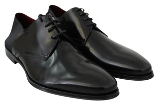 Elegant Black Leather Derby Shoes - Luxury for You