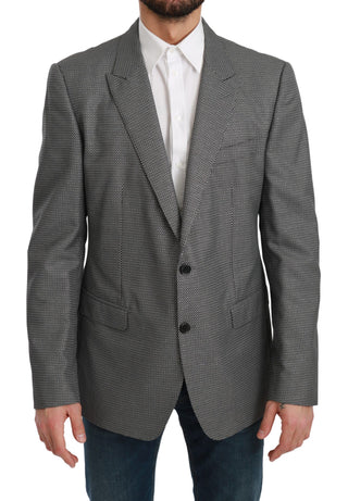 Elegant Gray Fantasy Pattern Slim Fit Blazer - Luxury for You