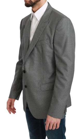 Elegant Gray Fantasy Pattern Slim Fit Blazer - Luxury for You