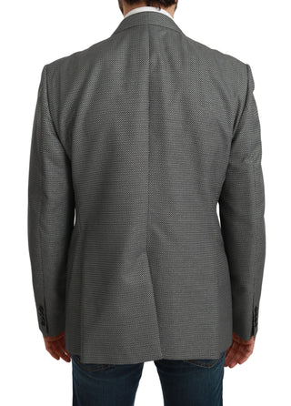 Elegant Gray Fantasy Pattern Slim Fit Blazer - Luxury for You