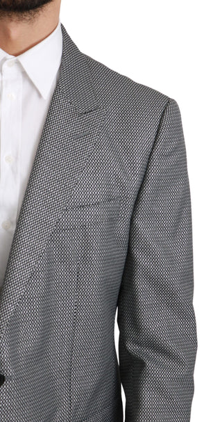 Elegant Gray Fantasy Pattern Slim Fit Blazer - Luxury for You