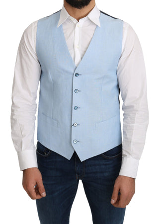 Elegant Azure Men's Formal Vest - Luxury for You