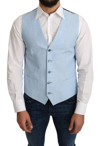 Elegant Azure Men's Formal Vest - Luxury for You