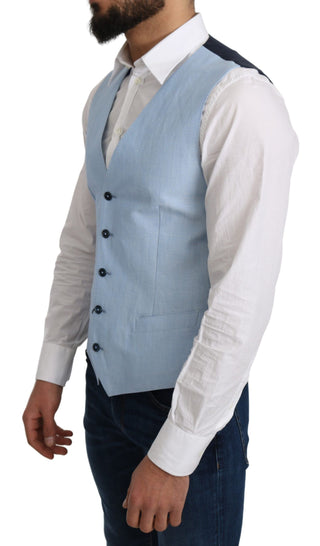 Elegant Azure Men's Formal Vest - Luxury for You