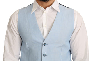 Elegant Azure Men's Formal Vest - Luxury for You