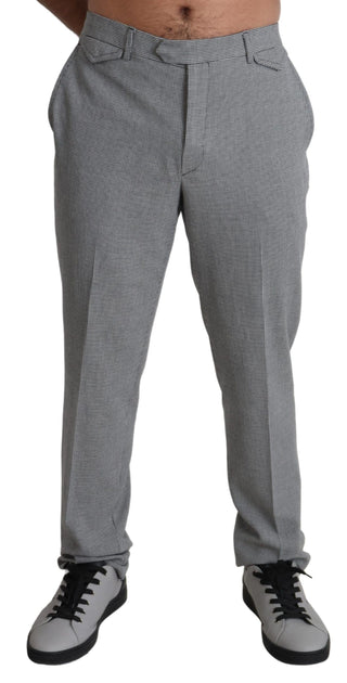 Elegant Checkered Wool Formal Trousers - Luxury for You