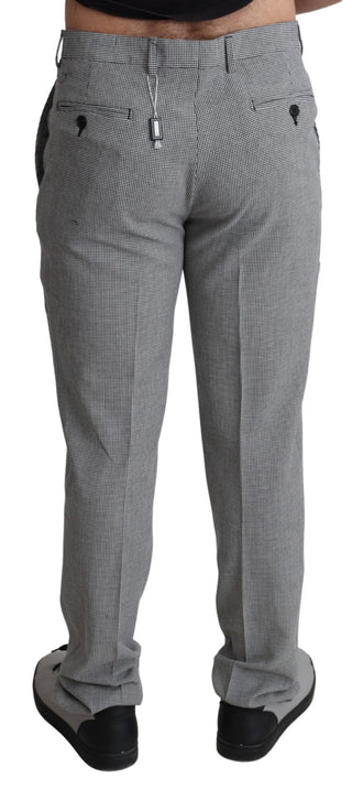 Elegant Checkered Wool Formal Trousers - Luxury for You