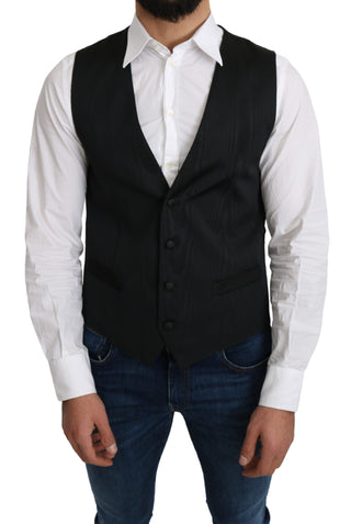 Elegant Silk Formal Gray Vest - Luxury for You