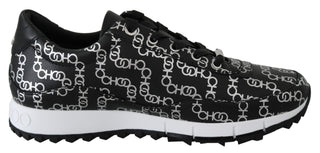 Elegant Black & Silver Leather Sneakers - Luxury for You