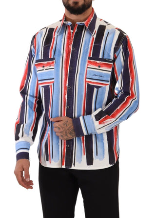 Elegant Striped Cotton Shirt With Pockets