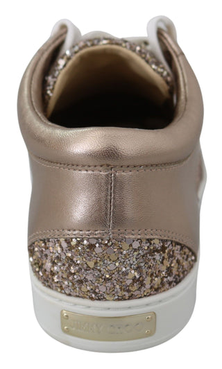 Ballet Pink Glitter Leather Sneakers - Luxury for You