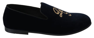 Elegant Blue Embroidered Loafers - Luxury for You