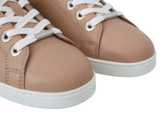 Powder Pink Nappa Leather Sneakers - Luxury for You