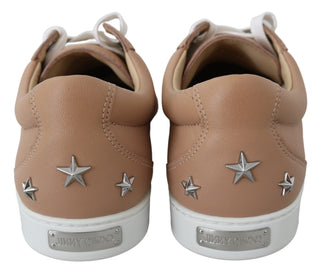 Powder Pink Nappa Leather Sneakers - Luxury for You