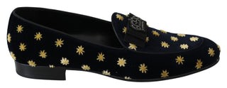 Elegant Velvet Crown Embroidery Loafers - Luxury for You