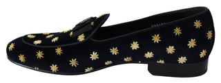 Elegant Velvet Crown Embroidery Loafers - Luxury for You