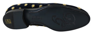 Elegant Velvet Crown Embroidery Loafers - Luxury for You