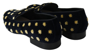 Elegant Velvet Crown Embroidery Loafers - Luxury for You