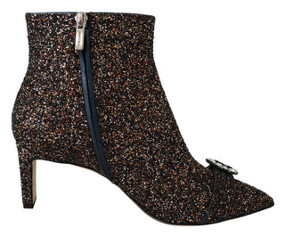 Amethyst Mix Hanover Heeled Glitter Boots - Luxury for You