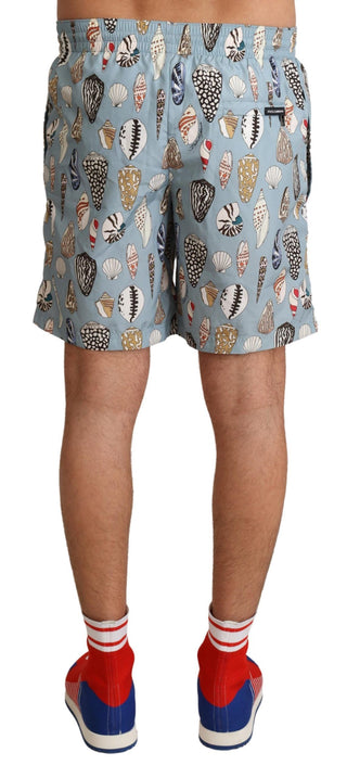 Elegant Seashell Print Swim Trunks - Luxury for You