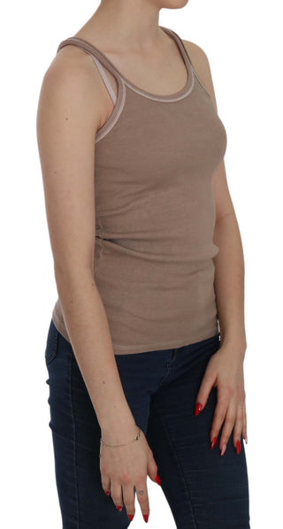 Chic Brown Sleeveless Spaghetti Strap Top - Luxury for You