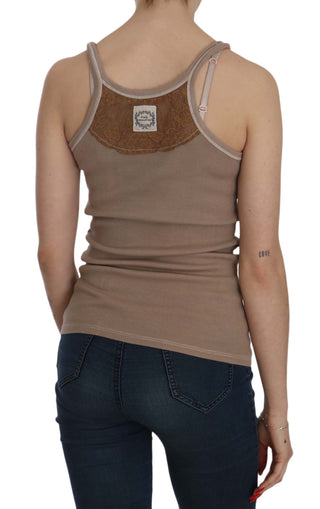 Chic Brown Sleeveless Spaghetti Strap Top - Luxury for You