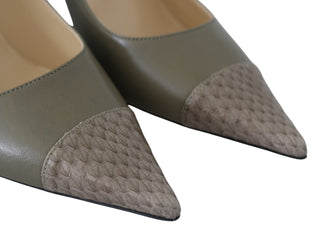 Elegant Pebble Green Pointed Toe Pumps - Luxury for You