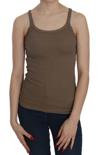 Chic Spaghetti Strap Cotton Top - Earthy Elegance - Luxury for You