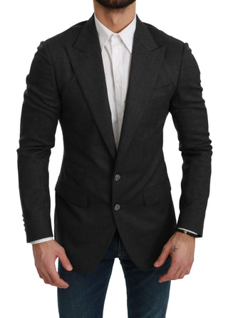 Elegant Gray Slim Fit Formal Blazer - Luxury for You