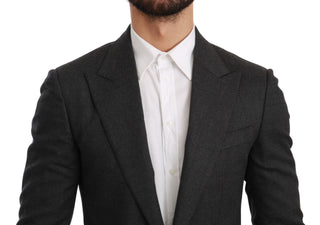 Elegant Gray Slim Fit Formal Blazer - Luxury for You