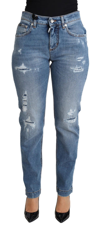 Chic High-waisted Tattered Skinny Jeans - Luxury for You