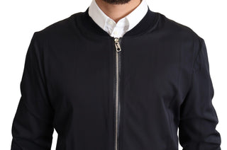 Elegant Silk Blend Bomber Jacket - Luxury for You