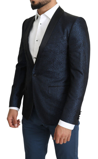 Elegant Martini Blue Slim Fit Blazer - Luxury for You